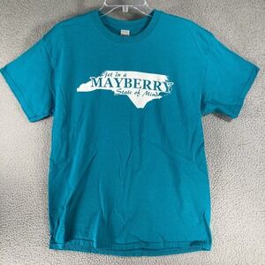 Mayberry State of Mind T Shirt Adult Large Green Blue Short Sleeve Andy Griffith